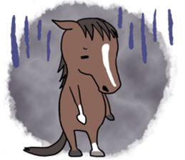 Horse of bipedalism Sticker2! sticker #14077844