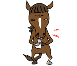 Horse of bipedalism Sticker2! sticker #14077846