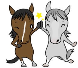 Horse of bipedalism Sticker2! sticker #14077847