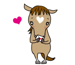 Horse of bipedalism Sticker2! sticker #14077848