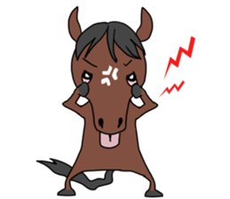 Horse of bipedalism Sticker2! sticker #14077850