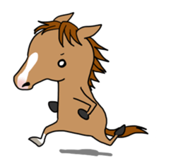 Horse of bipedalism Sticker2! sticker #14077851