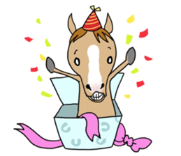 Horse of bipedalism Sticker2! sticker #14077854