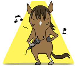 Horse of bipedalism Sticker2! sticker #14077855