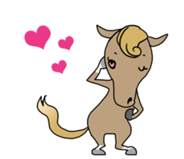 Horse of bipedalism Sticker2! sticker #14077856