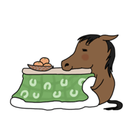 Horse of bipedalism Sticker2! sticker #14077858