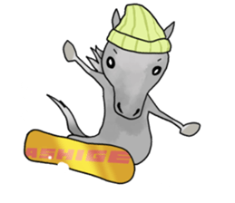 Horse of bipedalism Sticker2! sticker #14077859