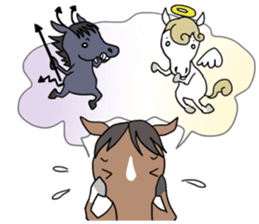 Horse of bipedalism Sticker2! sticker #14077861