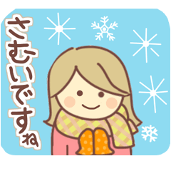 Sticker of girl and dog