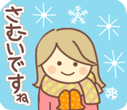 Sticker of girl and dog sticker #14077903