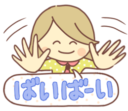 Sticker of girl and dog sticker #14077922