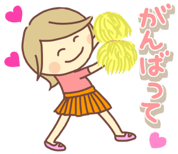 Sticker of girl and dog sticker #14077924