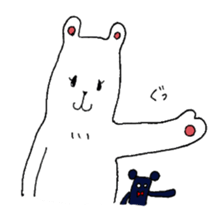 White bear Merry. sticker #14078111