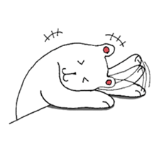 White bear Merry. sticker #14078120