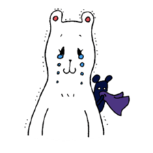 White bear Merry. sticker #14078134