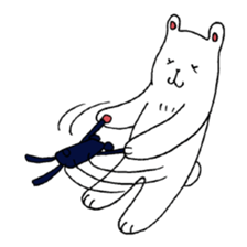 White bear Merry. sticker #14078147