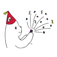 White bear Merry. sticker #14078149