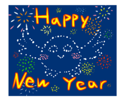 Shiro-kun stickers New Year's holidays sticker #14078218