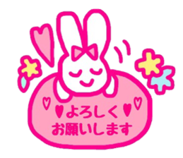 kawaii rabbit keigo sticker #14078737