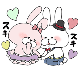 Lover rabbits for girl friend. sticker #14079227