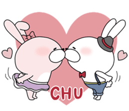 Lover rabbits for girl friend. sticker #14079231