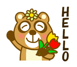 Winter and spring raccoon dog sticker #14079813