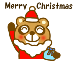 Winter and spring raccoon dog sticker #14079826