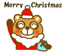 Winter and spring raccoon dog sticker #14079826