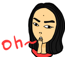 mole on the left eye part III sticker #14080168