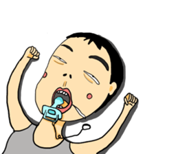 mole on the left eye part III sticker #14080176