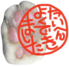 paw of a cat sticker #14080972