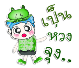 Mr. Hikaru and frog. ^_^ sticker #14081199