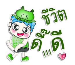 Mr. Hikaru and frog. ^_^ sticker #14081203