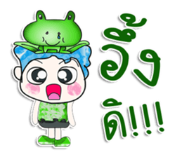 Mr. Hikaru and frog. ^_^ sticker #14081205
