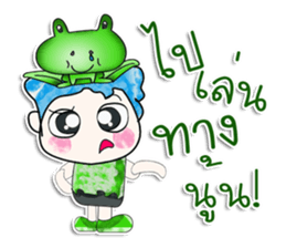 Mr. Hikaru and frog. ^_^ sticker #14081207