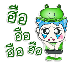 Mr. Hikaru and frog. ^_^ sticker #14081214