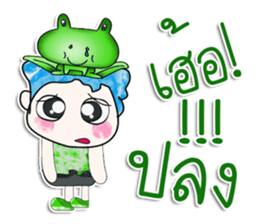 Mr. Hikaru and frog. ^_^ sticker #14081218