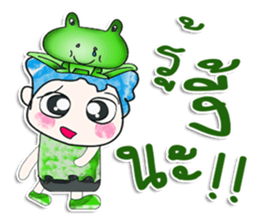 Mr. Hikaru and frog. ^_^ sticker #14081219