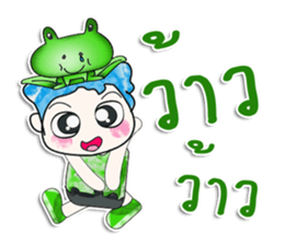 Mr. Hikaru and frog. ^_^ sticker #14081231