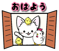 Winter of the happy cat sticker #14081961