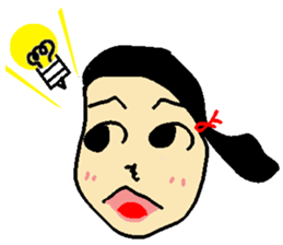 Henohenomohe Women sticker #14082215