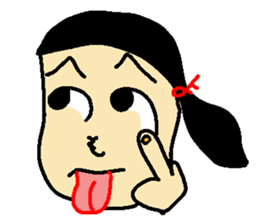 Henohenomohe Women sticker #14082219