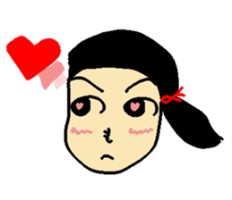 Henohenomohe Women sticker #14082220