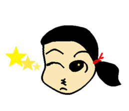 Henohenomohe Women sticker #14082221