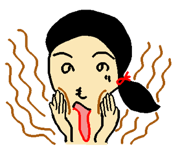 Henohenomohe Women sticker #14082223