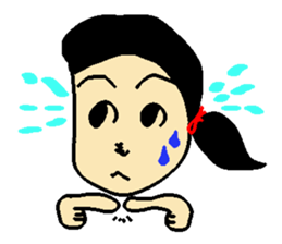 Henohenomohe Women sticker #14082224