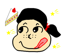 Henohenomohe Women sticker #14082225