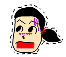 Henohenomohe Women sticker #14082229