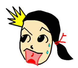 Henohenomohe Women sticker #14082231