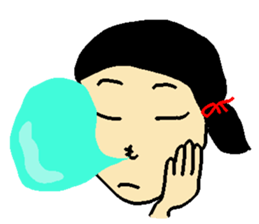 Henohenomohe Women sticker #14082232